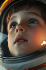 Child in Space Suit Close Up