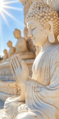 Buddha statue. AI generative.