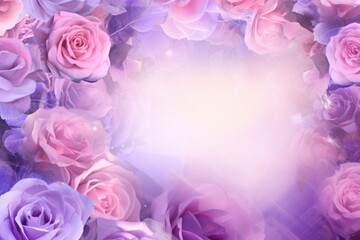 Obraz premium Hand drawn watercolor rose frame