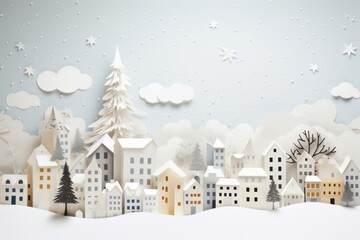 Snow christmas building architecture.