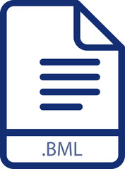 BML File minimal icon with symbol