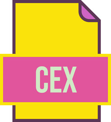 CEX File icon fill and outline crisp corners