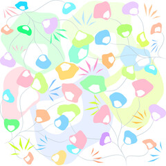 Modern floral pattern. Doodle style illustration. Creative collage.