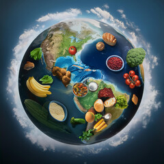 World food day background illustration