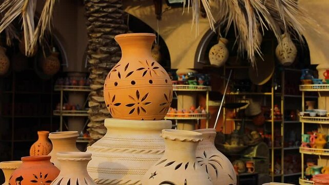 Old Omani utensils made of clay