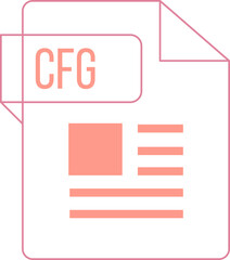 CFG icon inside transparent outline and sharp corners