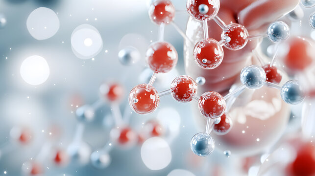Pancreatic enzymes molecular structure floating around