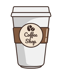 Brown Paper Coffee Cup Illustration
