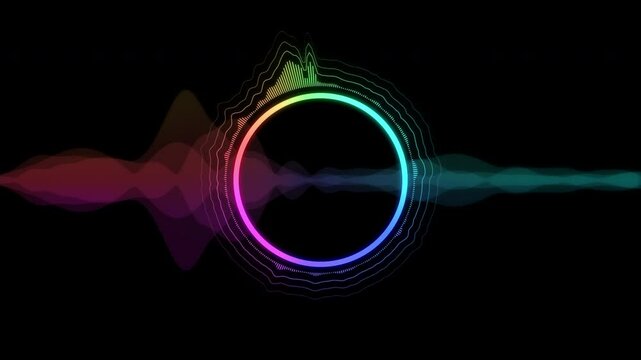 Music equalizer, hologram audio spectrum, 4k footage, not AI generated