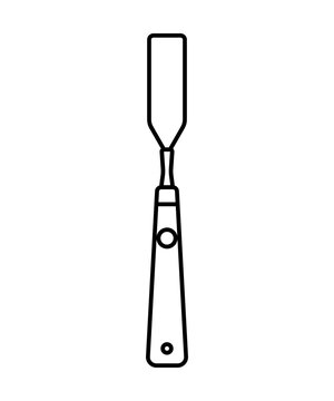 black and white palette knife clip art preview