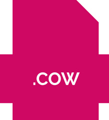 COW File extension icon fill crisp corners with symbol