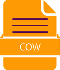 COW File icon black color and lines