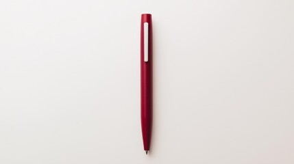 Minimalistic Red Pen on White Background Generative AI