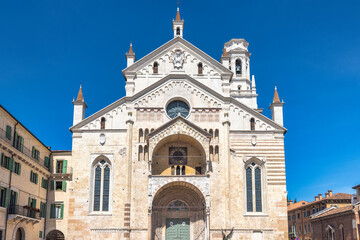 Verona Cathedral of Santa Maria Matricolare in historic centre of Verona town, Italy, Europe.
