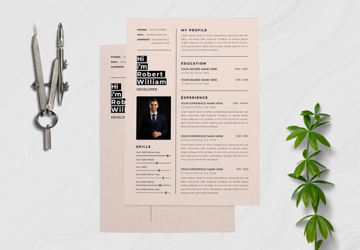 Classic Resume And Cover Letter Layout