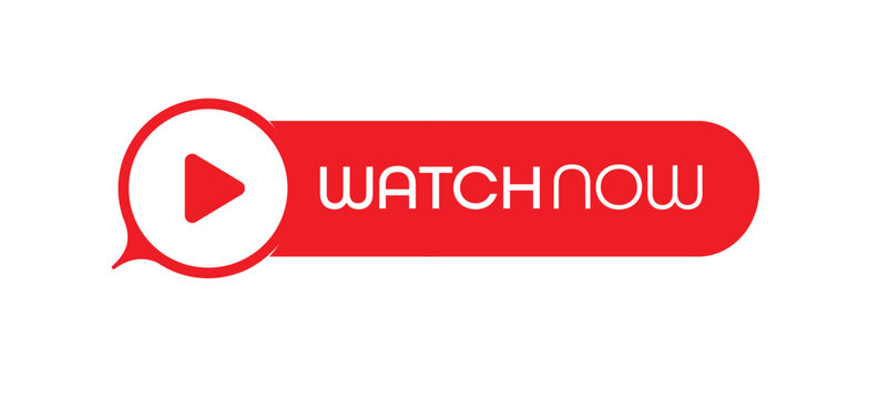 watch now button on white background	