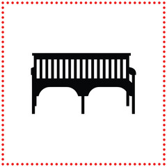 Minimalist Bench Silhouette Vector   Ideal for Garden Projects, Public Spaces, and Parks