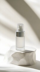 Elegant Anti Aging Skincare Product in Minimalist Packaging on White Background