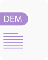 DEM File icon deep and minimal