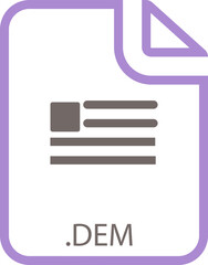 DEM File icon with symbol