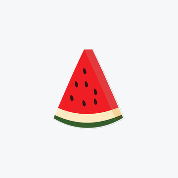 Cute Watermelon Fruit  Vector Icon Illustration Fruit Summer Icon  Vector