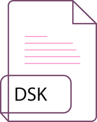 DSK File extension icobn crisp corners thick outline