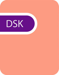 DSK File icon black fill and empty for symbol