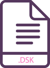 DSK File minimal icon with symbol