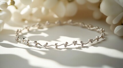 Delicate Silver Bracelet with Small Charms