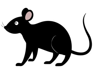 Rat vector illustration, mouse vector, rat silhouette