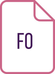 FO File icon fill and outline rounded corners