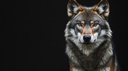 Fototapeta premium A Close-Up Portrait of a Wolf