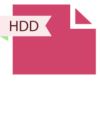 HDD File format icon roe color fill