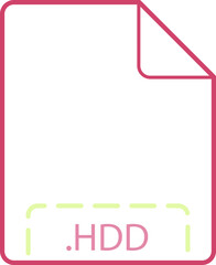 HDD File icon deep rounded outline