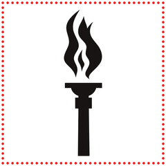 Classic Torch Silhouette Vector   Perfect for Symbolic Logos, Inspirational Branding, and Leadership Graphics