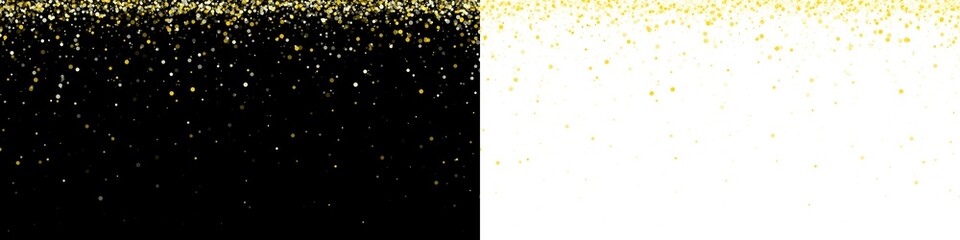 falling particle yellow gold with bokeh light 