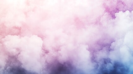 Fototapeta premium A soft pastel gradient background with light, airy clouds and a central space for text