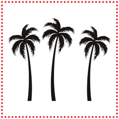 Stylized Tropical Palm Tree Silhouette Vector   Perfect for Summer Clothing Logos, Beach Decor, and Travel Art