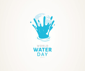 World water day. Save water.