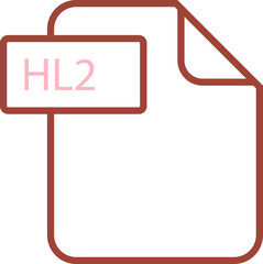 HL2 File format icon rounded shapes outline