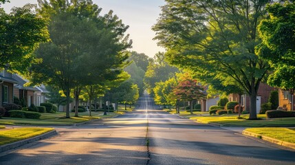 Suburban Street in Summer