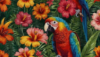 Fototapeta premium blue and yellow macaw