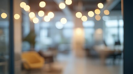 Beautiful blurred background of a light modern office interior