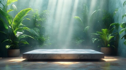 Indoor garden with sunlight Generative AI