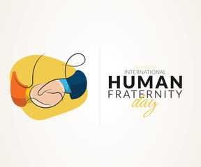 International Day of Human Fraternity square poster 