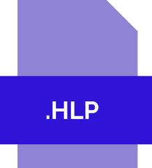 HLP File extension icon fill crisp corners with symbol
