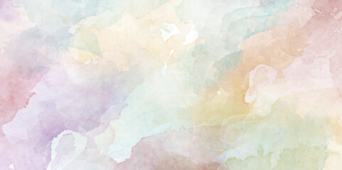 multicolor watercolor paper textured illustration with splashes. colorful watercolor for background with paint. Divorces and drops. Colorful gradient ink colors wet effect hand drawn canvas background