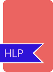 Naklejka premium HLP File format icon label contour