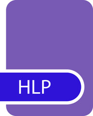 HLP File format icon with contour