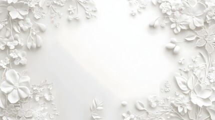 Intricate Floral Wedding Invitation Banner with Romantic Calligraphic Lettering on Soft Pastel Background